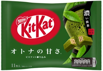 KitKat Mini Otona-no-Amasa Koi Matcha z zieloną herbatą, torebka 11 sztuk 124,3g - Nestlé