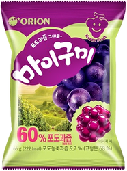 My Gummy Grape, żelki o smaku winogronowym (60% soku owocowego) 66g - Orion