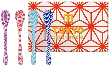 Zestaw 4 łyżeczek Gift Box Colorful Star Wave - Tokyo Design Studio