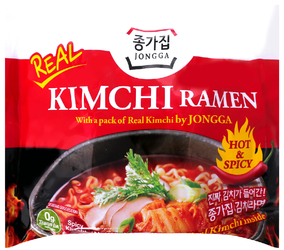 Zupa Kimchi ramen Hot & Spicy z prawdziwym kimchi 122g - Jongga