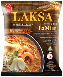 Zupa instant Singapore Laksa La Mian z makaronem pełnoziarnistym, pikantna 185g - Prima Taste