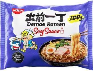 Zupa makaronowa Demae Ramen o smaku sosu sojowego 100g - Nissin