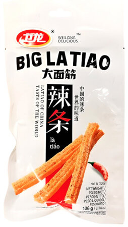 Big La Tiao przekąska Hot & Spicy 106g - Wei-Long