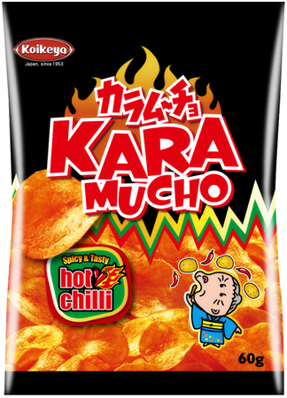 Chipsy Karamucho Hot Chilli, pikantne 60g - Koikeya