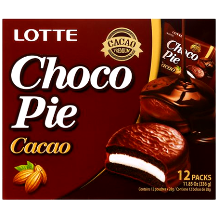 Choco Pie Cacao, całe pudełko (12 x 28g) - Lotte