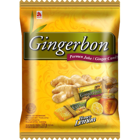 Cukierki imbirowe Ginger Honey Lemon z cytryną i miodem 125g - Gingerbon