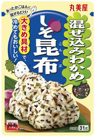 Furikake Mazekomi Wakame Shiso Kombu, posypka do ryżu z wodorostami i liśćmi sezamu (pachnotki) 31g - Marumiya