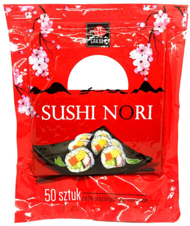 Glony Yaki Sushi Nori, 50 szt. - Sakura
