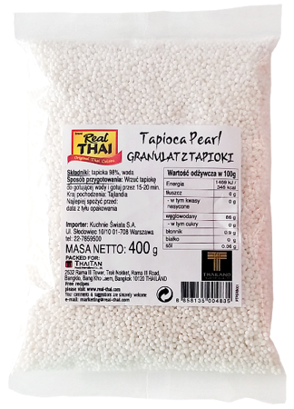 Granulat, perełki z tapioki małe 400g - Real Thai