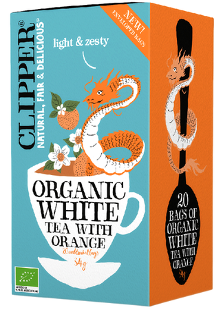 Herbata biała pomarańczowa BIO, 20 saszetek Clipper