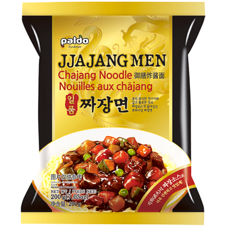 Jjajang Men, makaron z sosem z czarnej fasoli 4 x 200g - Paldo