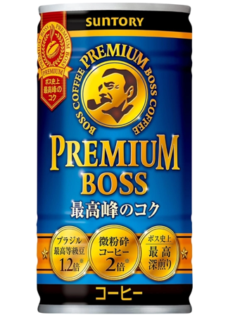 Kawa BOSS Premium Coffee z mlekiem i cukrem 185ml - Suntory