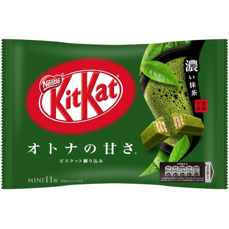 KitKat Mini Otona-no-Amasa Koi Matcha z zieloną herbatą, torebka 11 sztuk 124,3g - Nestlé