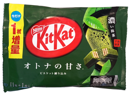 KitKat Mini Otona-no-Amasa Koi Matcha z zieloną herbatą, torebka 12 sztuk 135,6g - Nestlé