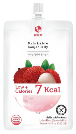 Konjac Jelly, przekąska z galaretką konnyaku o smaku lychee liczi 150ml - Jelly. B