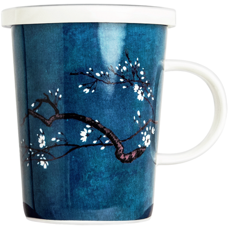 Kubek do herbaty z filtrem, porcelanowy Magnolia Blue 300ml - Royal Tea