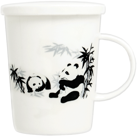 Kubek do herbaty z filtrem, porcelanowy Panda 300ml - Royal Tea