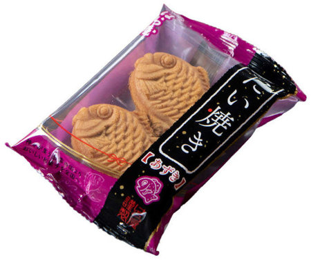 Mini Castella Taiyaki Azuki, ciasteczka z pastą anko 2 szt. - Haraya