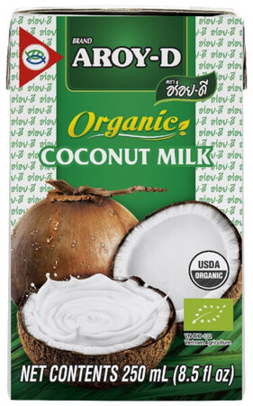 Mleko kokosowe Organic (70% wyciągu z kokosa) w kartonie 250ml - AROY-D