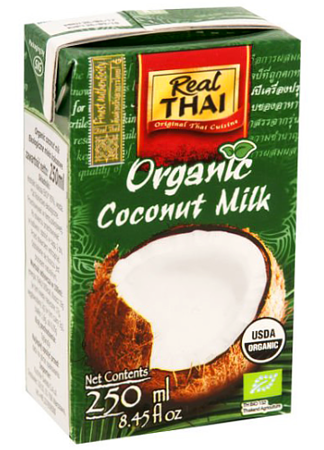 Mleko kokosowe Organic BIO (85% wyciągu z kokosa) 250ml - Real Thai