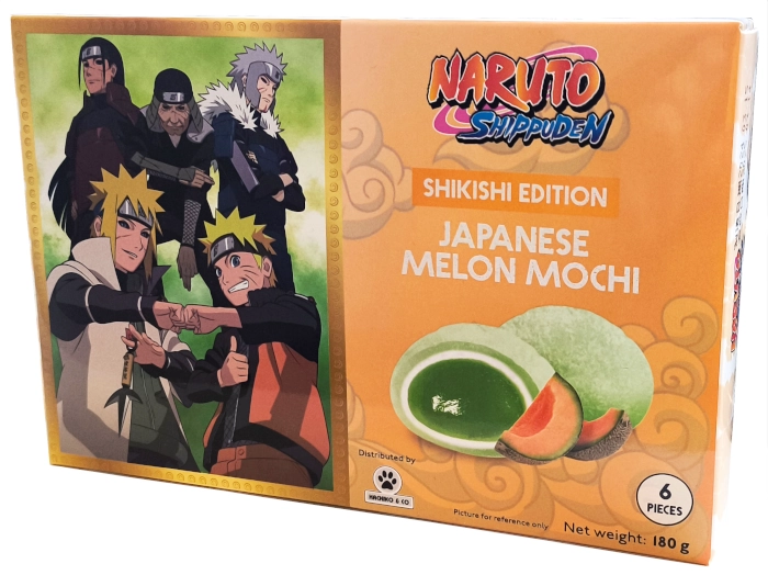 Mochi Naruto Shippuden Shikishi Edition Melon, ryżowe ciasteczka z nadzieniem melonowym 180g - Bamboo House