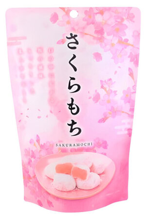 Mochi Sakura, ryżowe ciasteczka wiśniowe 130g - Seiki