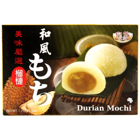 Mochi, ryżowe ciasteczka z durianem 210g (6 x 35g) - Royal Family