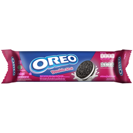 Oreo Double Stuf, kakaowe ciasteczka z podwójnym nadzieniem waniliowym 131,1g