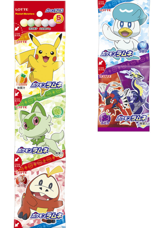 Pokemon Ramune Candy, cukierki pudrowe w 5 smakach 60g - Pokemon x LOTTE