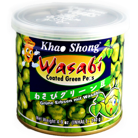 Prażony zielony groszek z wasabi 140g - Khao Shong