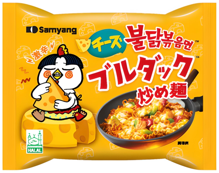 Ramyun o smaku ostrego kurczaka z serem, ogniście ostry 140g - Samyang