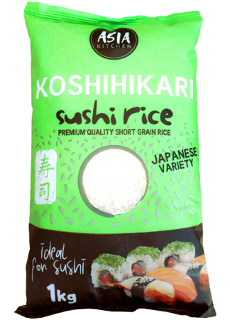 Ryż do sushi premium Koshihikari 1kg - Asia Kitchen