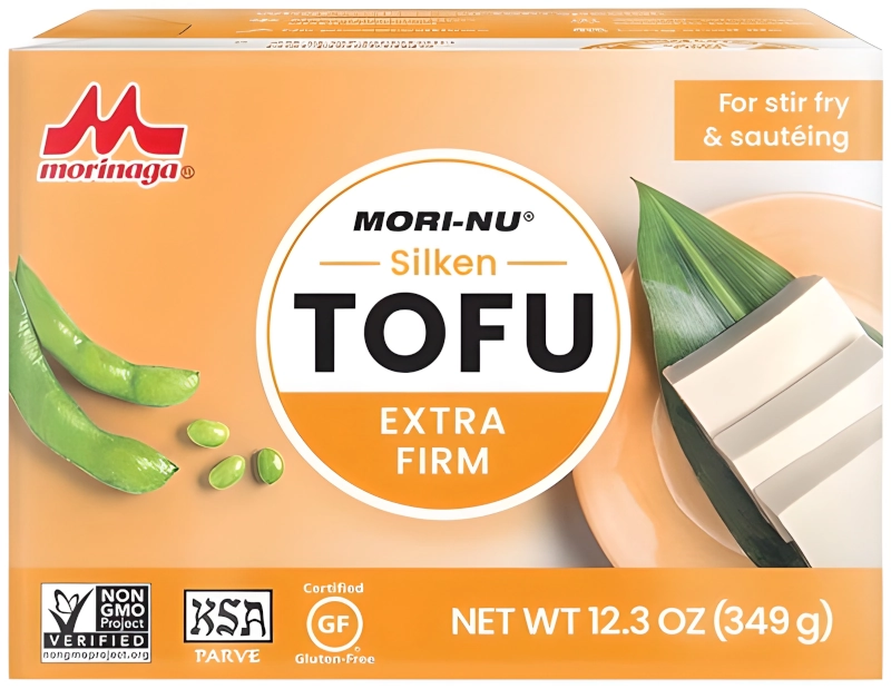 Tofu jedwabiste pomarańczowe (ekstra twarde) 349g - Mori-Nu