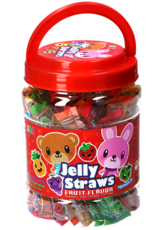 Żelki owocowe Jelly Straws Bear and Bunny, różne smaki 800g - ABC