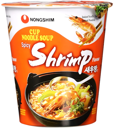 Zupa Ramen Shrimp Spicy krewetkowa pikantna w kubku 67g - Nongshim