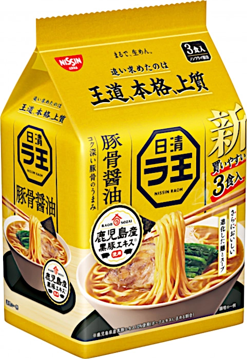 Zupa Raoh Tonkotsu Shoyu Ramen o smaku wieprzowiny i sosu sojowego 3 x 100g - Nissin