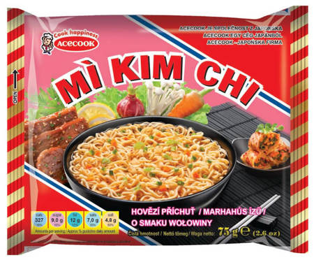 Zupa instant Mi Kim Chi o smaku wołowiny 75g - Acecook