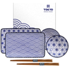 Zestaw do sushi Gift Box Nippon Blue Star & Wave, 6 elementów - Tokyo Design Studio